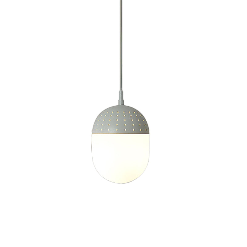 Addison - Nordic Globe/Ellipse Suspension Light With Opal White Glass Shade Metal 1