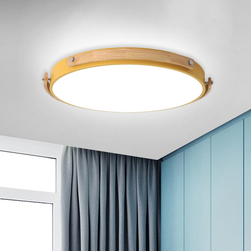 Macaron - Style Acrylic Circular Led Flush Ceiling Light - Stylish Lamp For Kid’s Bedroom And