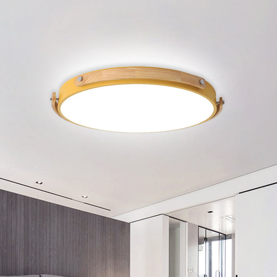 Macaron - Style Acrylic Circular Led Flush Ceiling Light - Stylish Lamp For Kid’s Bedroom And