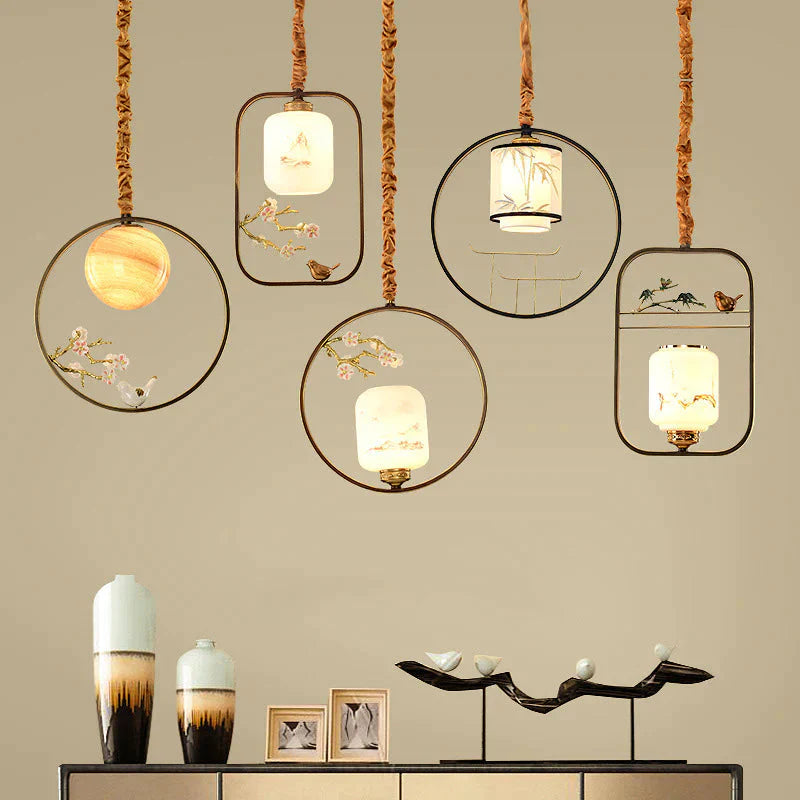 New Chinese Chandelier Single - Head Iron Lamp Pendant