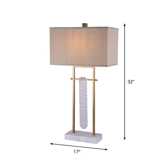 Ascella - Night Lighting Classic Bedroom Table Lamp With Crystal Accent