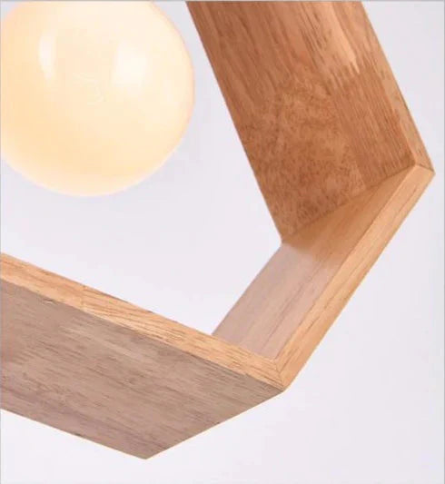 Simple Restaurant Chandelier Solid Wood Pendant