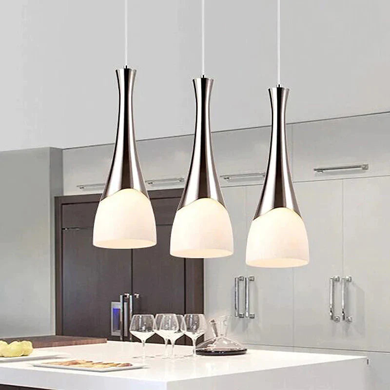 Simple Restaurant Chandelier Glass I - Shaped Single Head Pendant