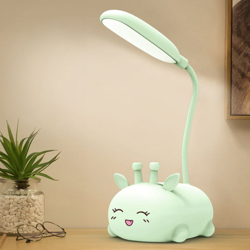 Zoey - Sika Cartoon Deer Desk Lamp Plastic Kid Room Led Night Light With Flexible Arm In