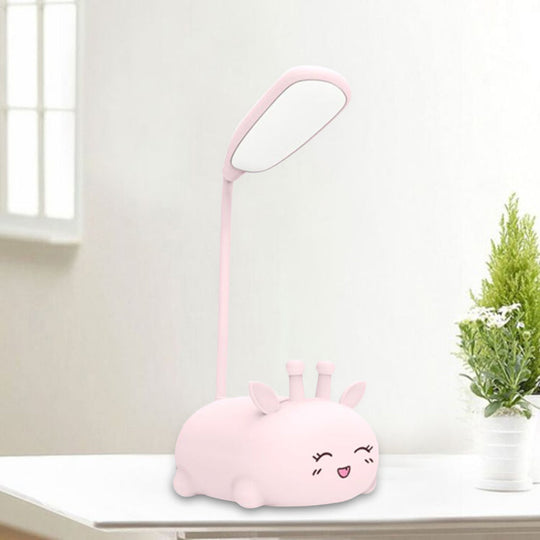 Zoey - Sika Cartoon Deer Desk Lamp Plastic Kid Room Led Night Light With Flexible Arm In