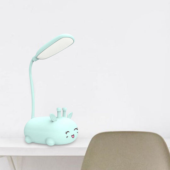 Zoey - Sika Cartoon Deer Desk Lamp Plastic Kid Room Led Night Light With Flexible Arm In