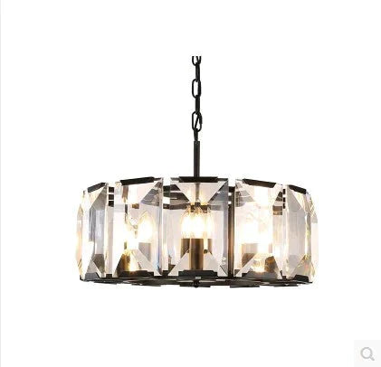 American Retro Neoclassical Crystal Chandelier Personalized Restaurant Lamp Pendant