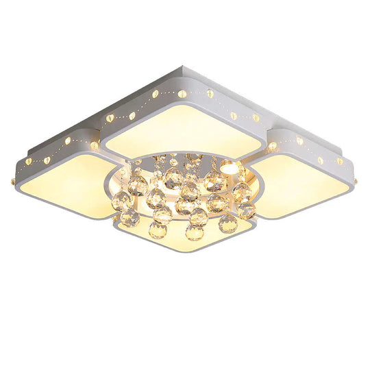 Living Room Lamp Luxury Crystal Creative Restaurant Bedroom Atmosphere Household Square Ceiling