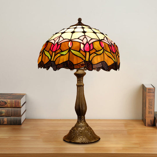 Geneviève - Baroque Table Lamp Orange