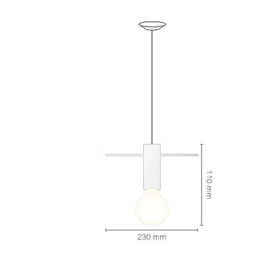 Nordic Creative Restaurant Chandelier Single Simple Personality Window Lighting White Single Head /