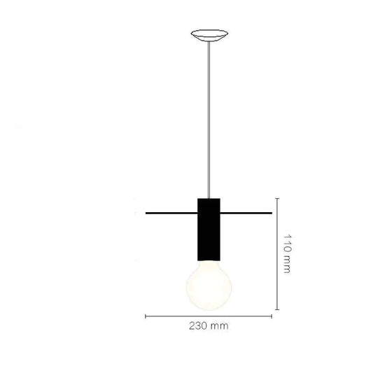 Nordic Creative Restaurant Chandelier Single Simple Personality Window Lighting Black Single Head /