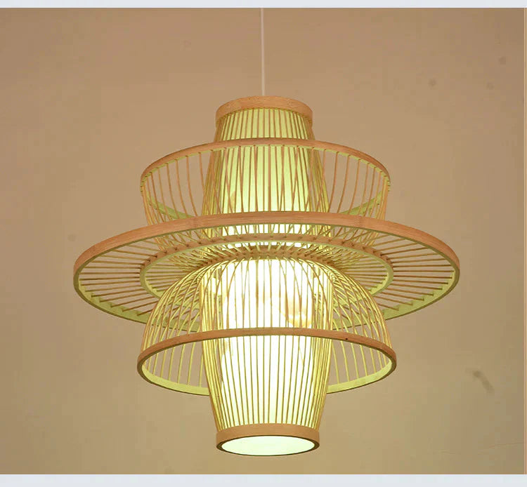 Bamboo Lanterns Restaurant Simple Tearoom Home Stay Chandelier Pendant