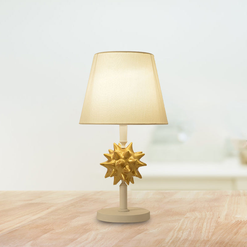 Nora - Sea Resin Urchin Night Table Lamp Cartoon Single Bulb Sky Blue/Gold/Dark Blue Nightstand