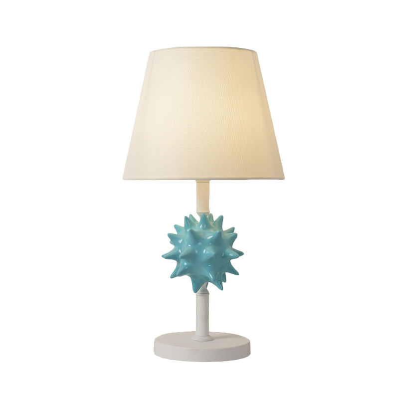 Nora - Sea Resin Urchin Night Table Lamp Cartoon Single Bulb Sky Blue/Gold/Dark Blue Nightstand