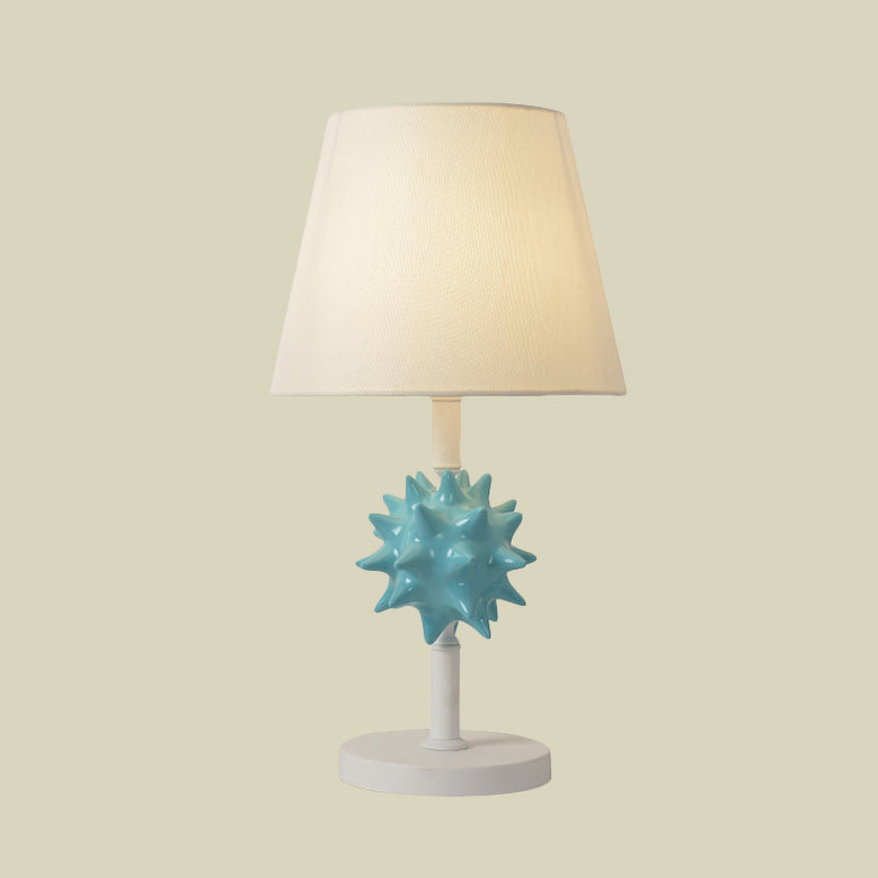 Nora - Sea Resin Urchin Night Table Lamp Cartoon Single Bulb Sky Blue/Gold/Dark Blue Nightstand