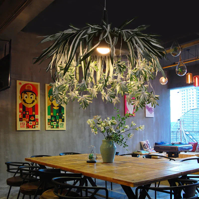 Nordic Chandelier Personality Plant Decorative Lights Restaurant Bar Retro Hot Pot Clothing Store