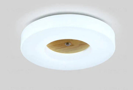 Simple Creative Home Round Solid Wood Ceiling Lamp