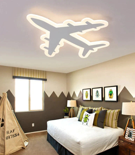 Creative Personality Airplane Room Lamps Boy Bedroom Cartoon Ceiling Lamp