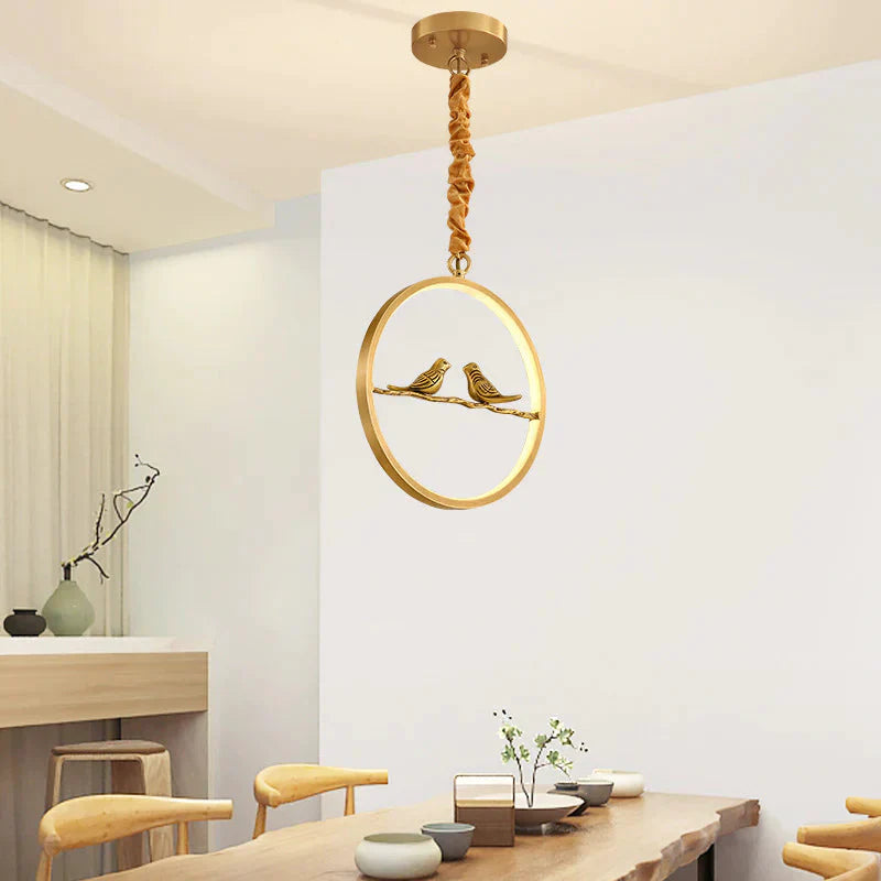 Creative Living Room Lamp Single - Headed All - Copper Chandelier Pendant