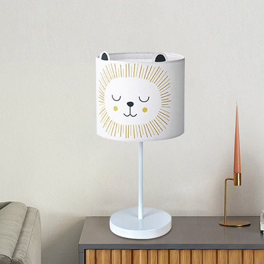 Enif - Contemporary Rabbit Pattern Drum Table Lamp 1 Light Night For