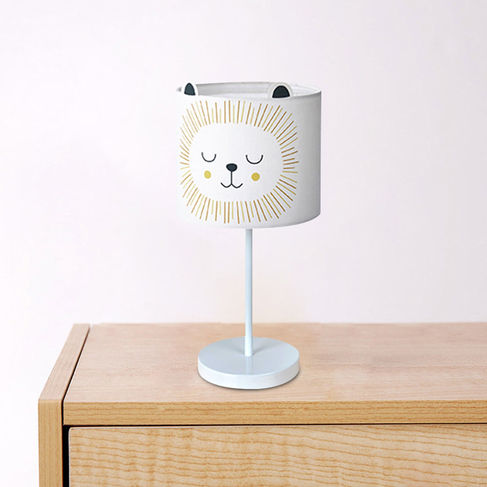 Enif - Contemporary Rabbit Pattern Drum Table Lamp 1 Light Night For