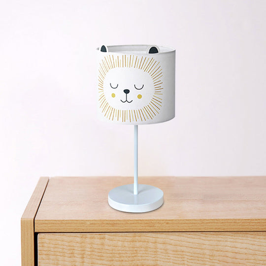 Enif - Contemporary Rabbit Pattern Drum Table Lamp 1 Light Night For