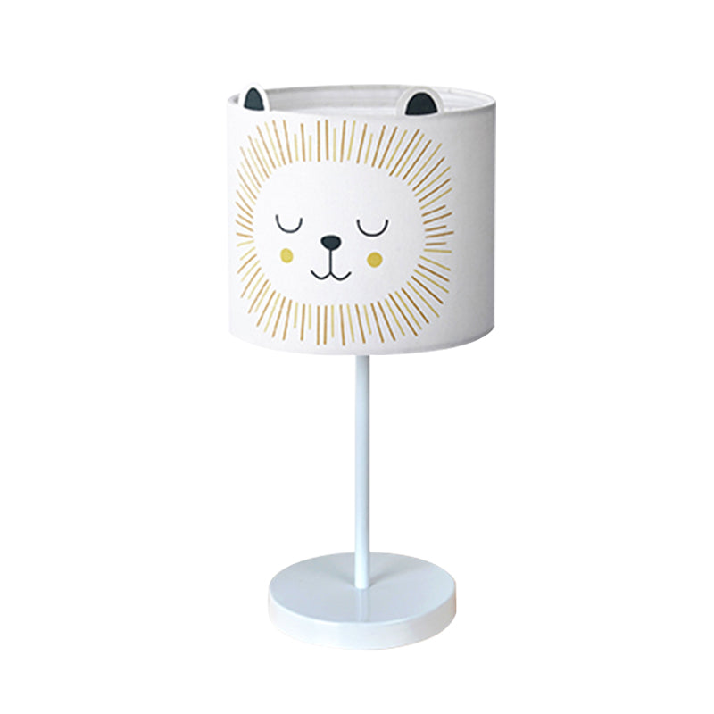 Enif - Contemporary Rabbit Pattern Drum Table Lamp 1 Light Night For