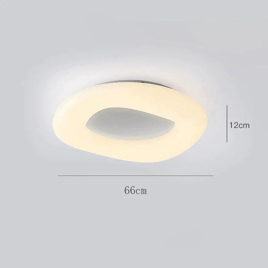 Donut Ceiling Lamp Modern Minimalist Bedroom Ring Creative Living Room White / Dia66Cm Tri - Color