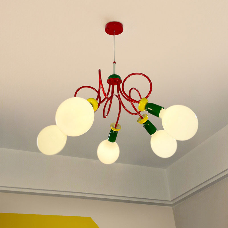 Memphis Design Style Led Ceiling Chandeliers Lights Lamp For Bedroom Children’s Dining Living