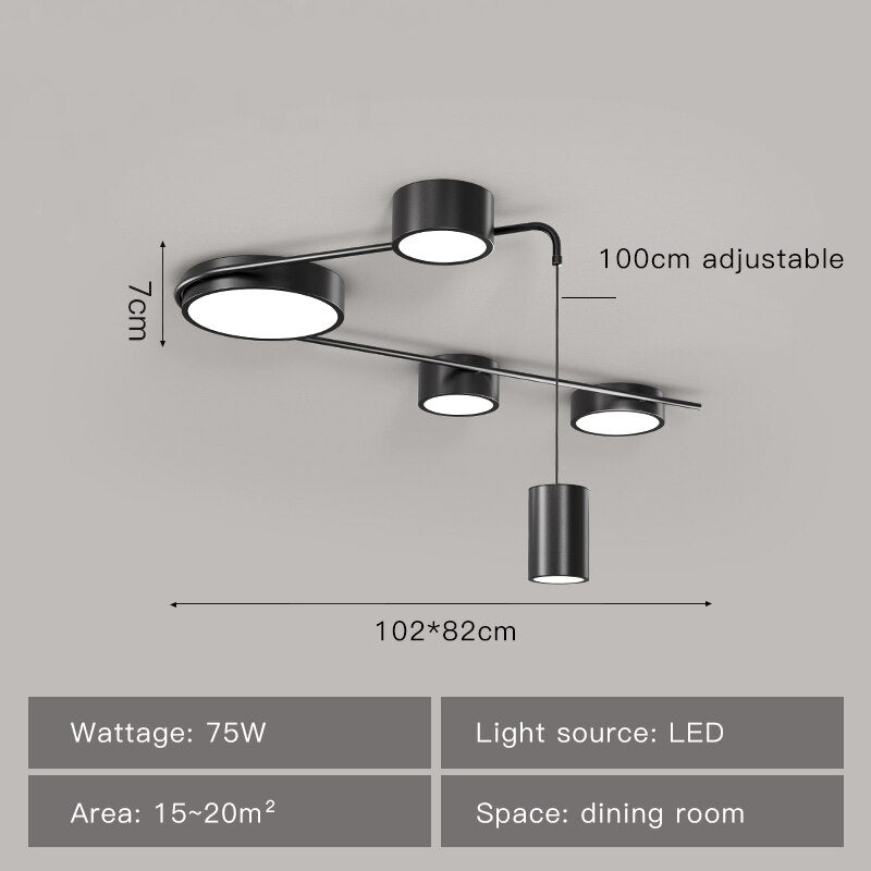 New Modern Led Chandeliers Lights Living Dining Room Study Bedroom Hall Kitchen Lamps Simple