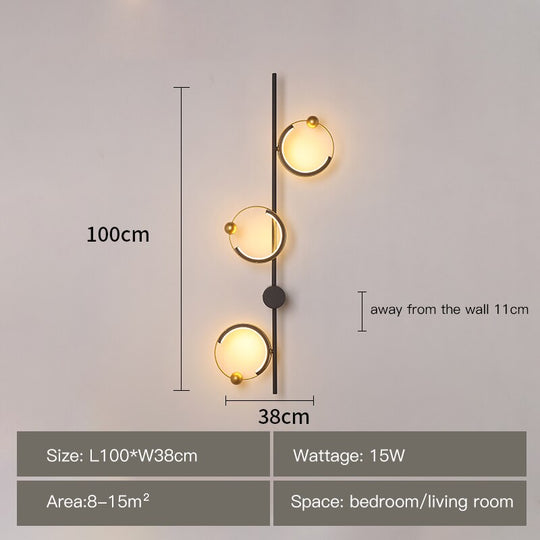 Modern Led Wall Light For Stairs Aisle Home Decor Bathroom Bedroom Bedside Smart Background Lamp