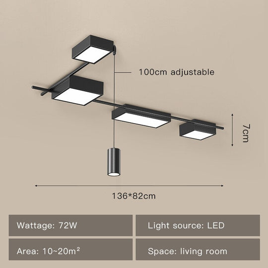 New Modern Led Chandeliers Lights Living Dining Room Study Bedroom Hall Kitchen Lamps Simple