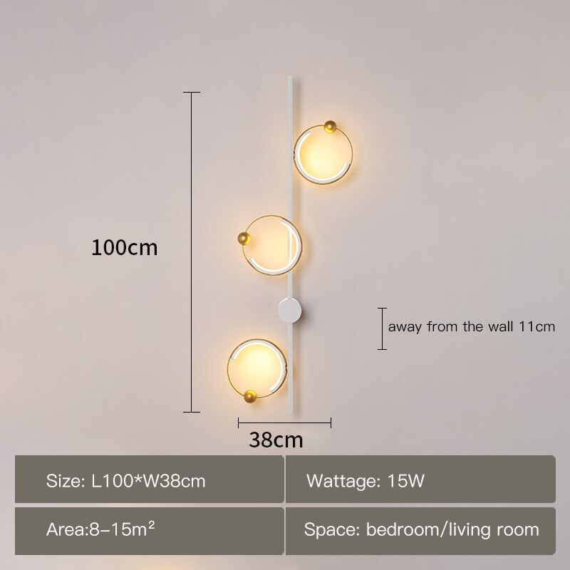 Modern Led Wall Light For Stairs Aisle Home Decor Bathroom Bedroom Bedside Smart Background Lamp