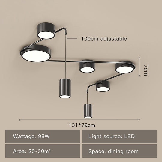 New Modern Led Chandeliers Lights Living Dining Room Study Bedroom Hall Kitchen Lamps Simple