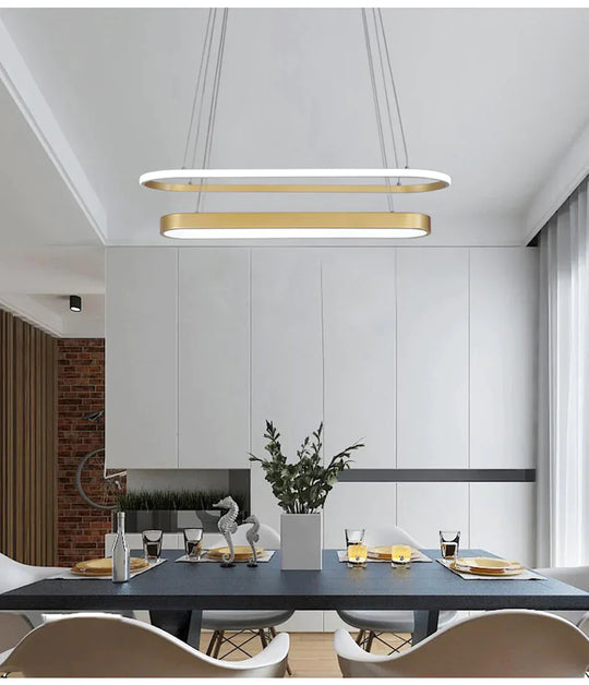 New Dimmable Modern Led Pendant Lights For Dining Room Kitchen Hanging White Or Grey Rc Lamp