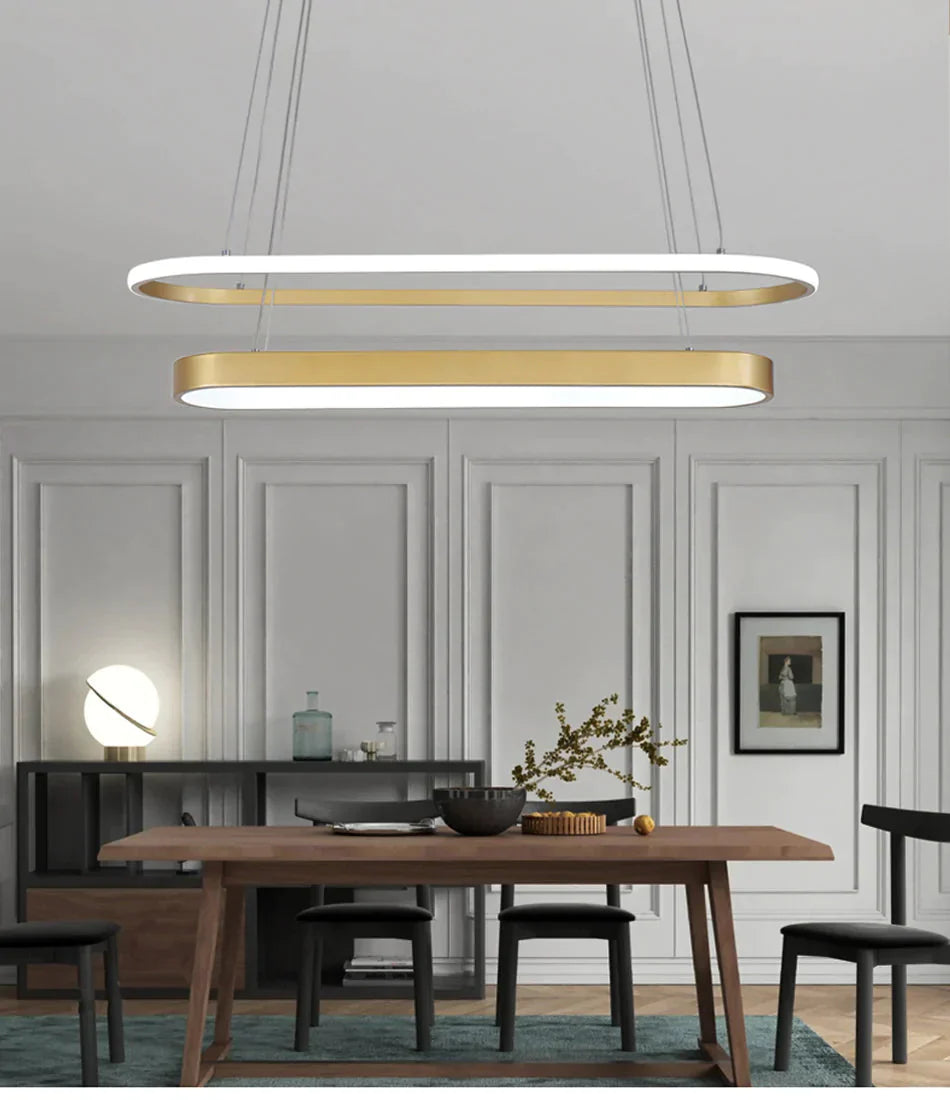 New Dimmable Modern Led Pendant Lights For Dining Room Kitchen Hanging White Or Grey Rc Lamp