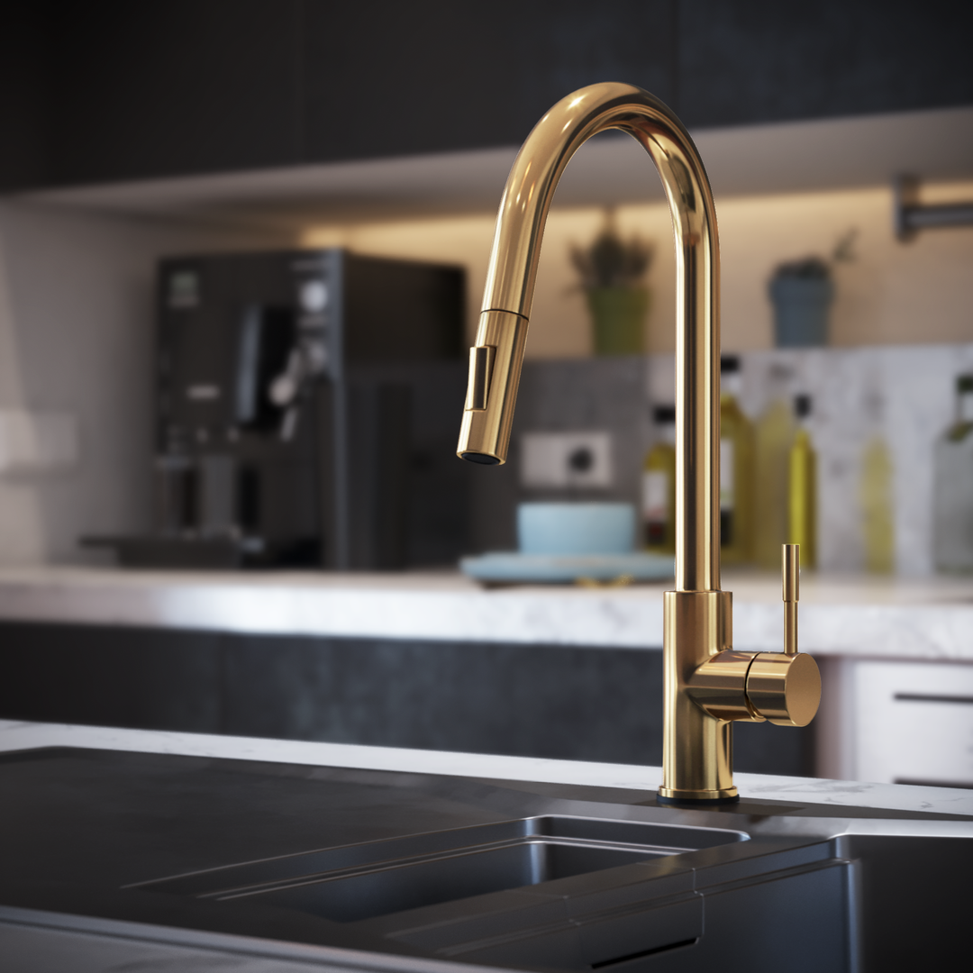 Hydrobliss - Signature Smart Faucet Brushed Gold Kitchen Faucets