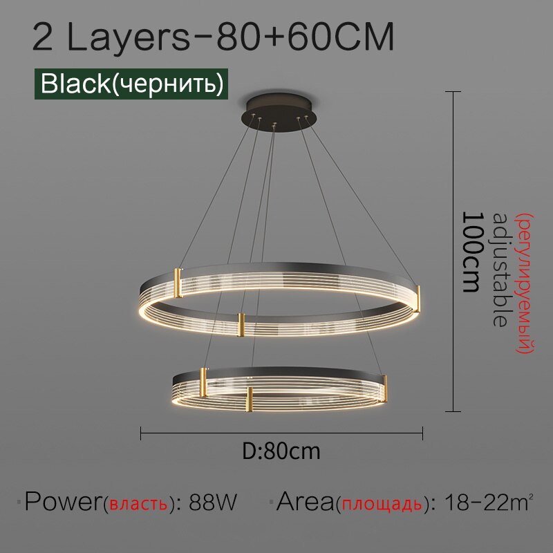 Living Room Chandelier Simple Modern Led Lighting Creative Nordic Luxury Restaurant Bedroom Lamp