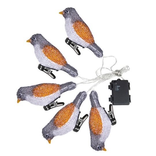 Led Solar Light Cute Bird Style Outdoor Waterproof Fairy Lights String Garden Courtyard Christmas