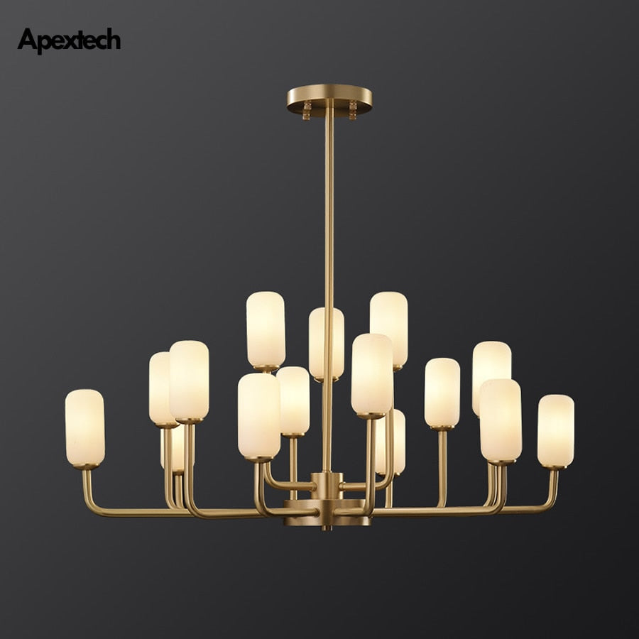 Industrial Elegance Copper Chandelier For Modern Living Spaces Ceiling Light