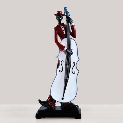 Resin Musician Band Statues: Artistic Home And Cafe Decor For Music Enthusiasts C Decor