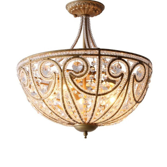 American Ceiling Lamp Wrought Iron Living Room Bedroom Restaurant Lighting Simple Modern Light