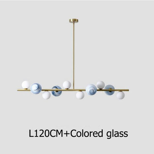 Nordic Simple Gold Color Led Pendant Lights Iron Glass Ball Hanging Lamp Dining Room Office Bar
