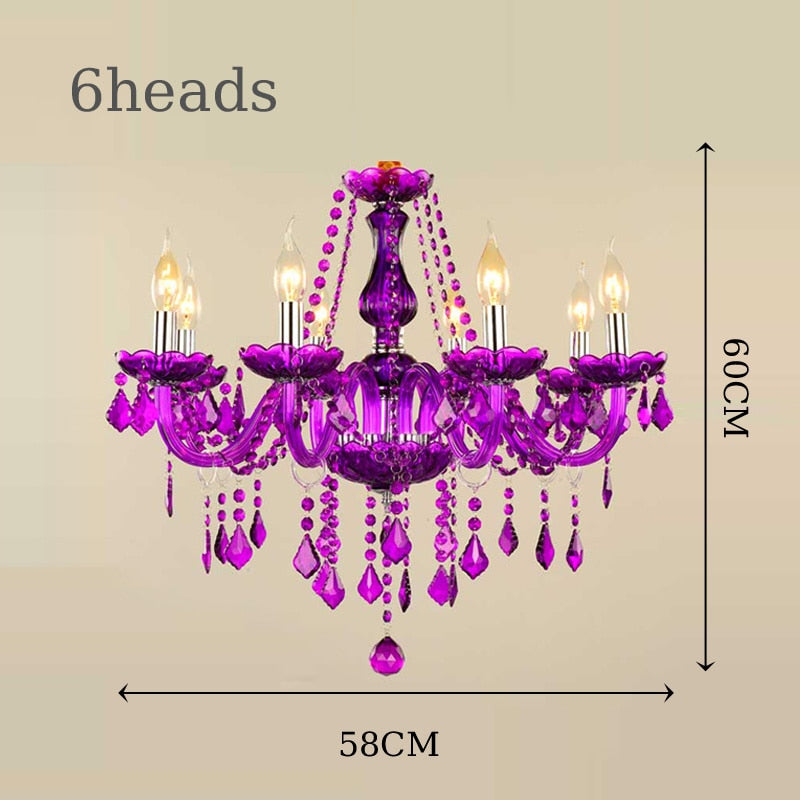 E14 Luxury Crystal Chandelier Green Wedding Parlor Bedroom Villa Suspension Light Hotel Restaurant