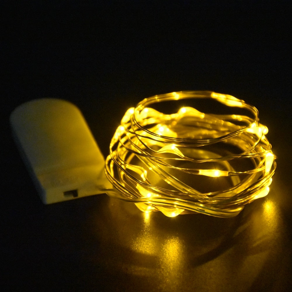 Battery Powered 1M / 2M/3M Diy Led String Light Mini Fairy Lights For Gazebo And Outdoor Use Yellow