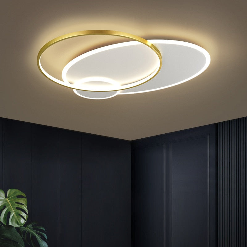 Modern Led Ceiling Lights Surface Mount Metal Chandelier For Foyer Living Room Bedroom Dining Lamp