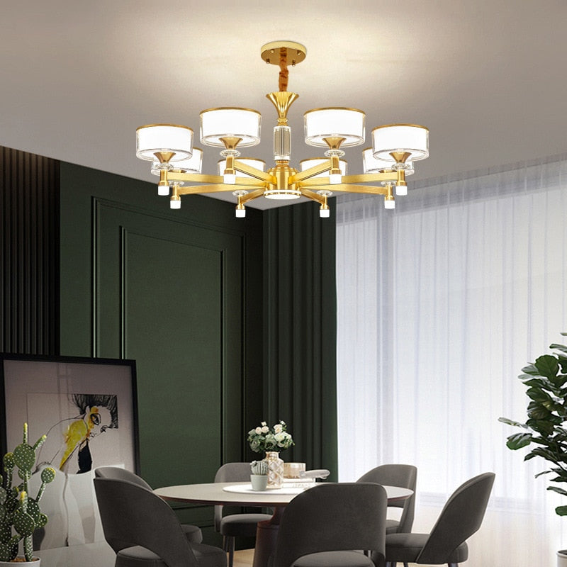 Modern Remote Dimmable Led Chandelier Lighting Living Room Decor Chandeliers Lamp Bedroom Hanging