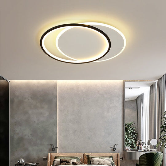 Acrylic Thin Edge Led Chandelier White Frame Decoracion For Living Room Bedroom Lights Lighting