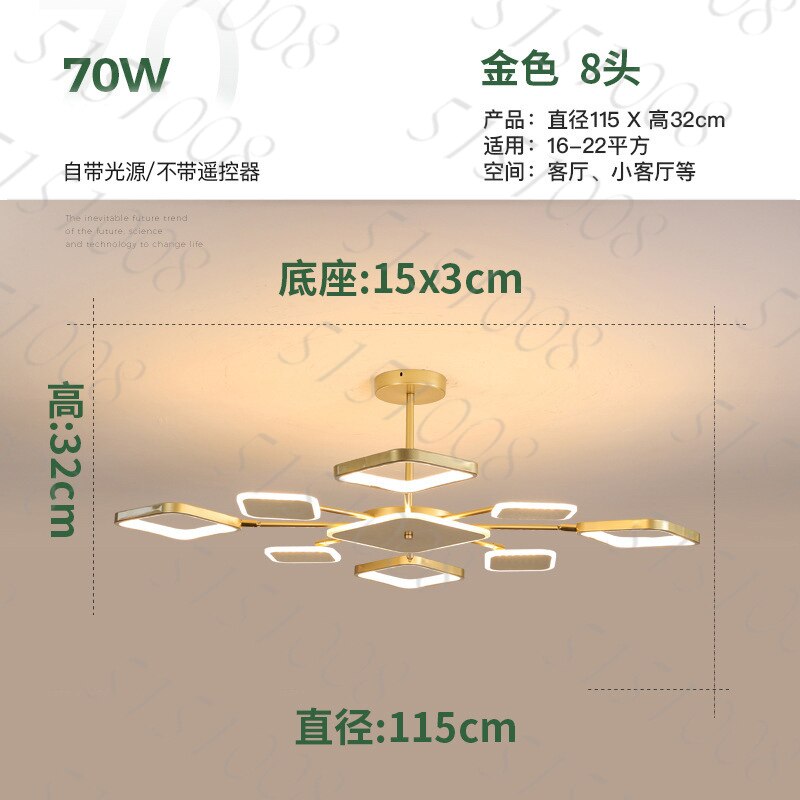 Modern Led Variety Square Chandelier Lighting For Living Dining Room Bedroom Kitchen Hanging Lamp