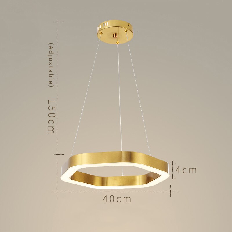 Modern Led Chandelier Gold Living Room Lamp Luxury Creative Stainless Shop Light Fixture